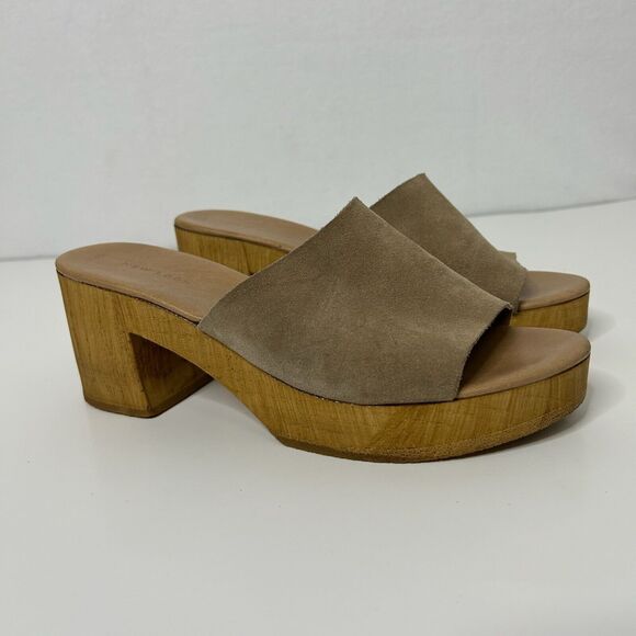 New Look Chunky Wooden Platform Slip on Heel Sandals EU 39 (US 7.5/8) - Picture 3 of 8